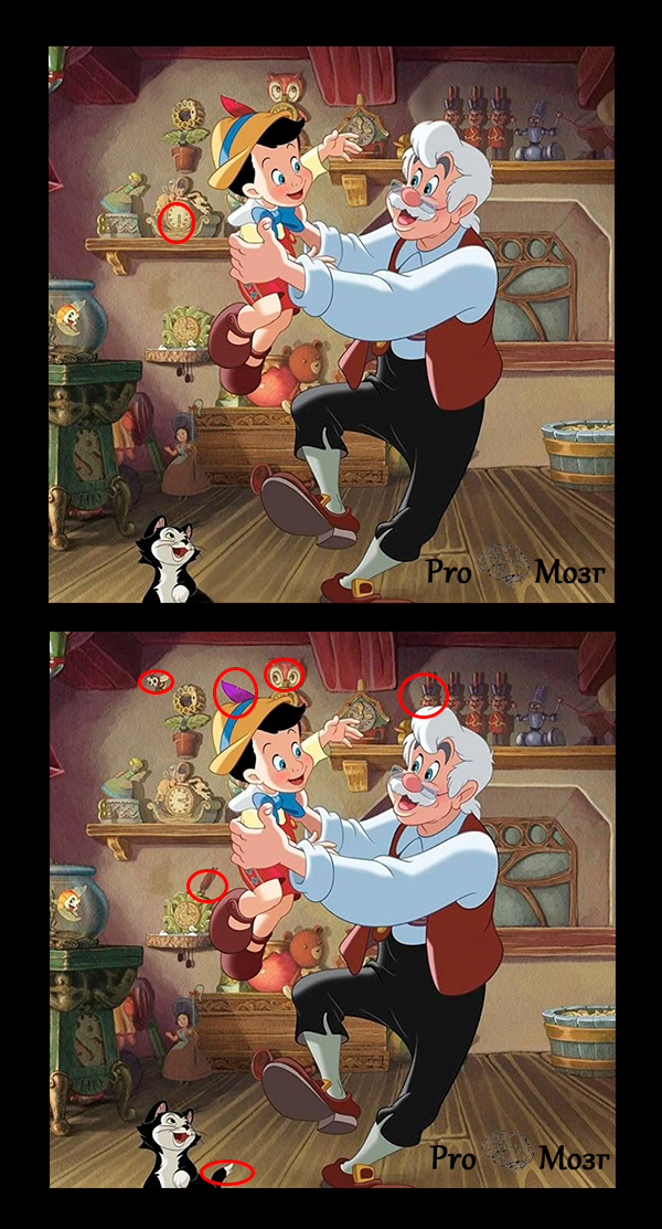 Правильный ответ- 7 отличий.