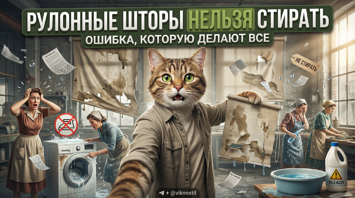 Как постирать рулонные шторы и что категорически нельзя делать