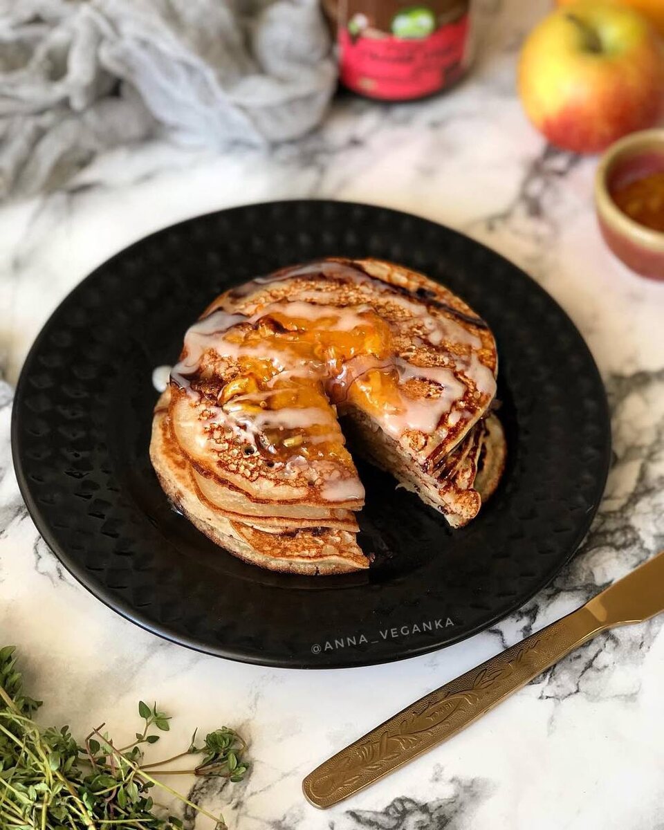 Постные оладьи на яблочном пюре