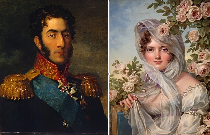 Портреты Петра Багратиона и Екатерины Скавронской: kulturologia.ru