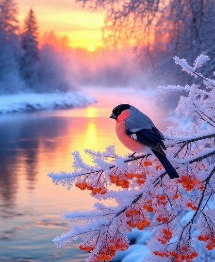 Птицы снежной зари - красивые схемы снегирей для вязания и вышивки!