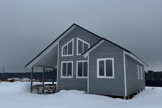 Проект 155 - Двухэтажный дом в скандинавском стиле. 10.6х12.3 м S. Жилая 139.7 кв.м, терраса S  15.25 кв.м