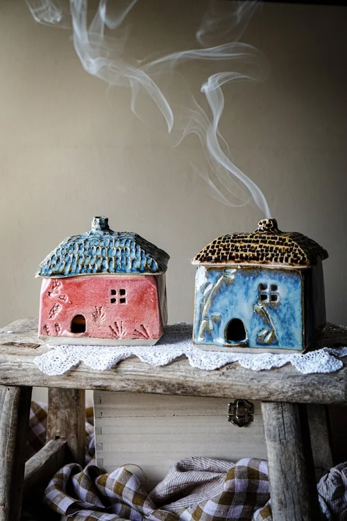 Готовые керамические домики для благовоний