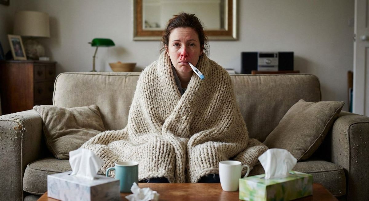 Врач объяснила, почему россияне часто болеют зимой. Фото: нейросеть