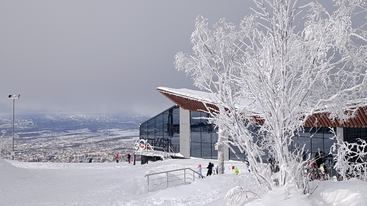 С верхней станции гондольного подъемника открывается вид на весь город. Фото автора.