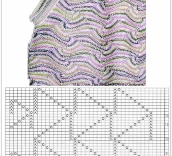 7 необычный узоров спицами. Схемы
