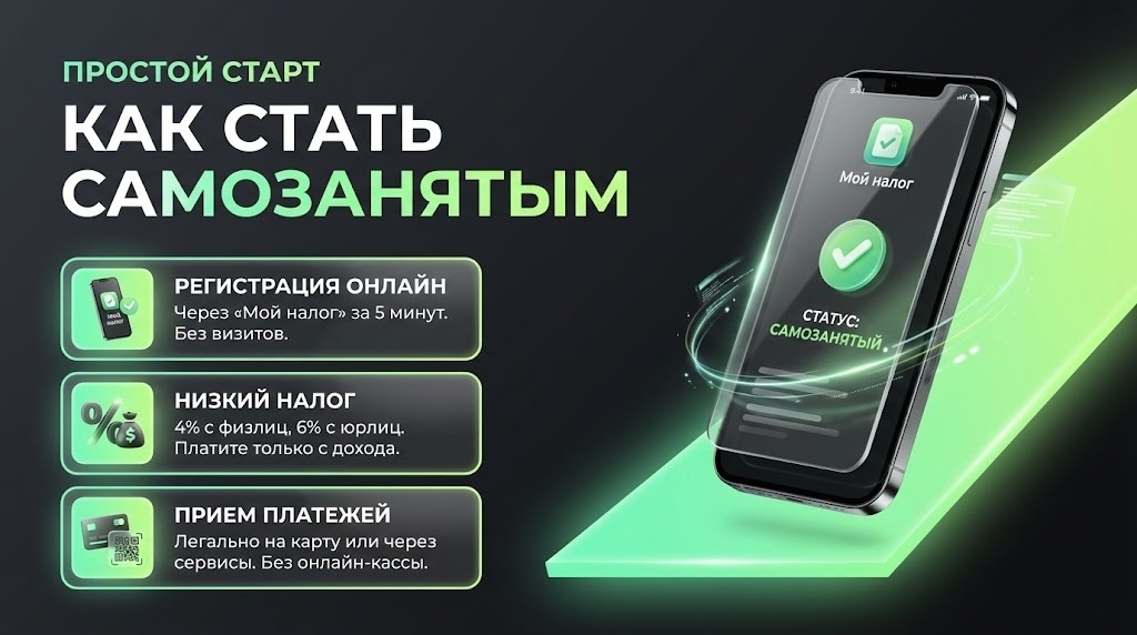 Самозанятость в 2026 году: полный гайд по регистрации, налогам и безопасному приему денег