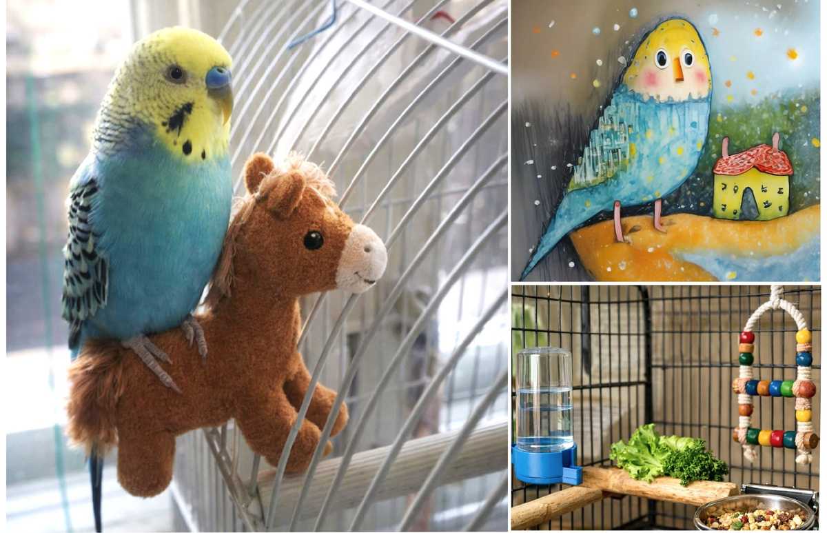 Рома нашел себе друга - снаружи он сидел на нём, а в клетке -разговаривал