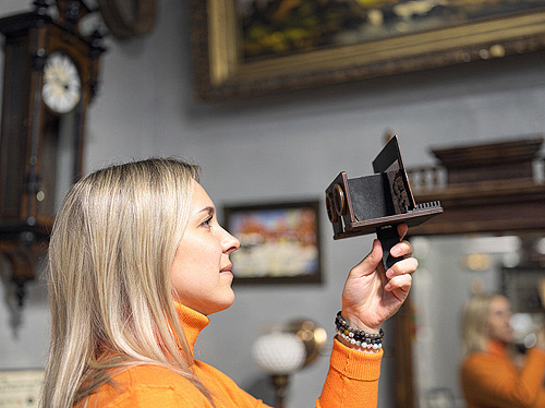 Анастасия Бунина со стереоскопом, Венёв, 23 января 2026