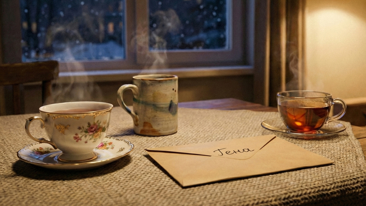 Мы пили чай втроём. Я – из своей чашки. Геннадий – из кружки, которую я достала для гостей. Лариса – из бабушкиной чашки с золотой каёмкой, единственной, что осталась от маминого сервиза.