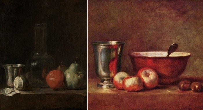 Обычные предметы, собранные в идеально гармоничную композицию - такими делал свои натюрморты Шарден