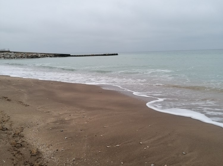 Черное море в Береговом в конце января