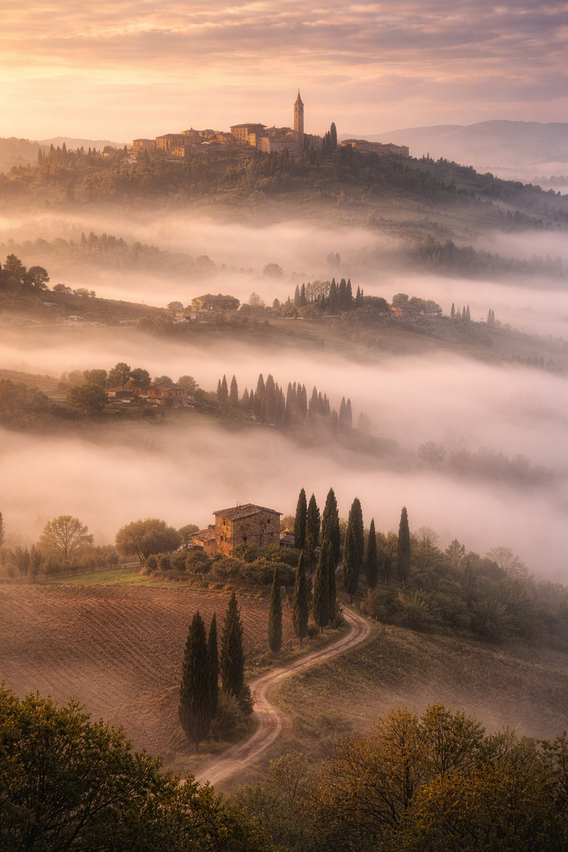 Валь д'Орча с видом на город Пьенца