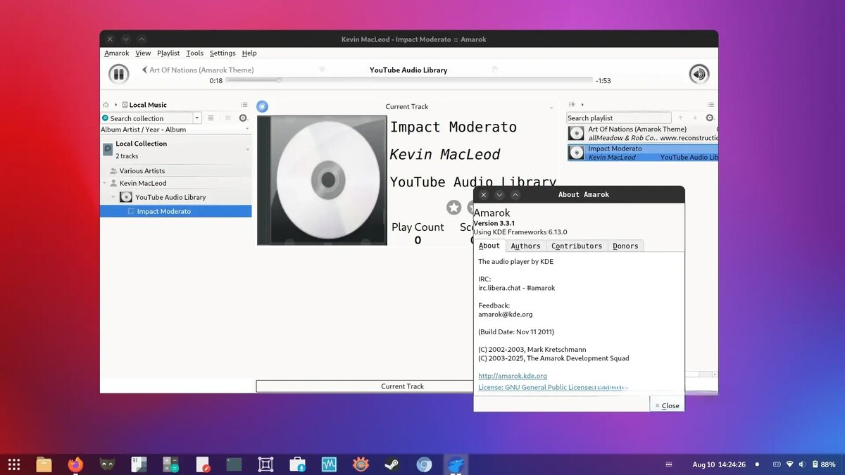 Amarok 3.3.2: новые улучшения интерфейса и исправления ошибок в плеере для KDE Plasma