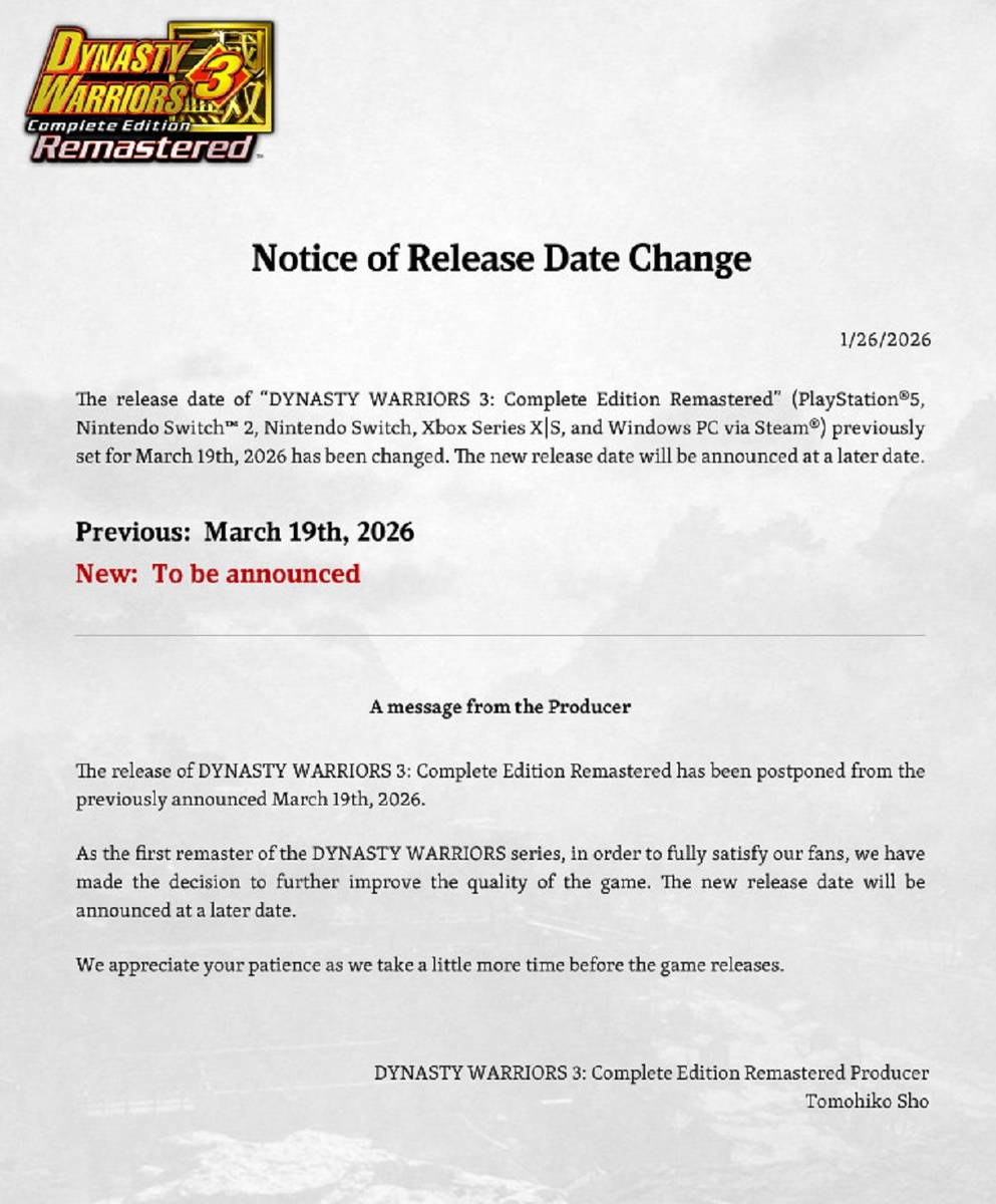 Источник: Koei Tecmo