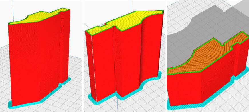 Скриншот слайсера. Ориентации при печати – вертикальная