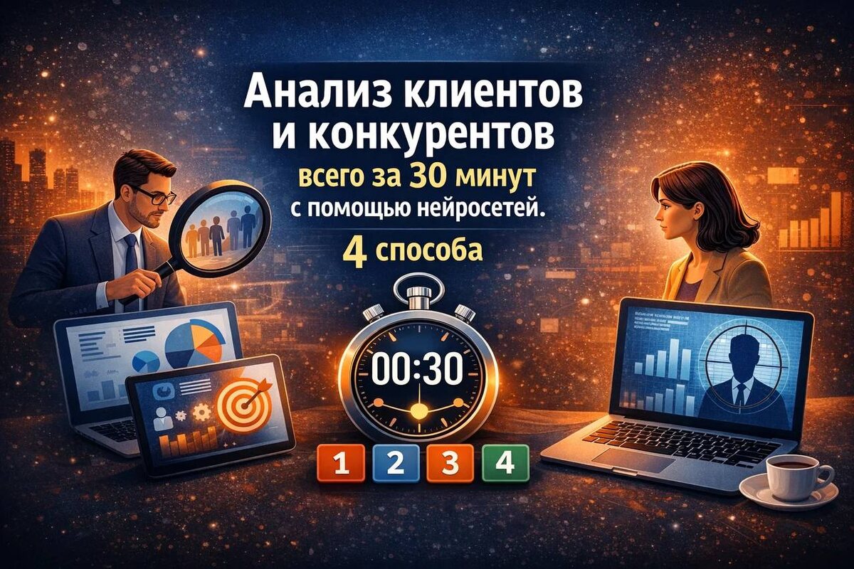 Анализ клиентов и конкурентов всего за 30 минут с помощью нейросетей