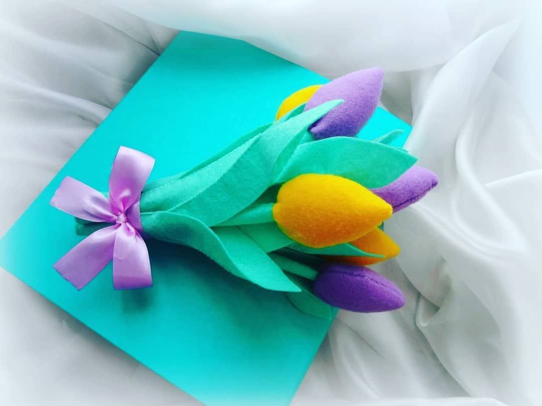 Тюльпаны из фетра. Фото Татьяны, г. Курск.