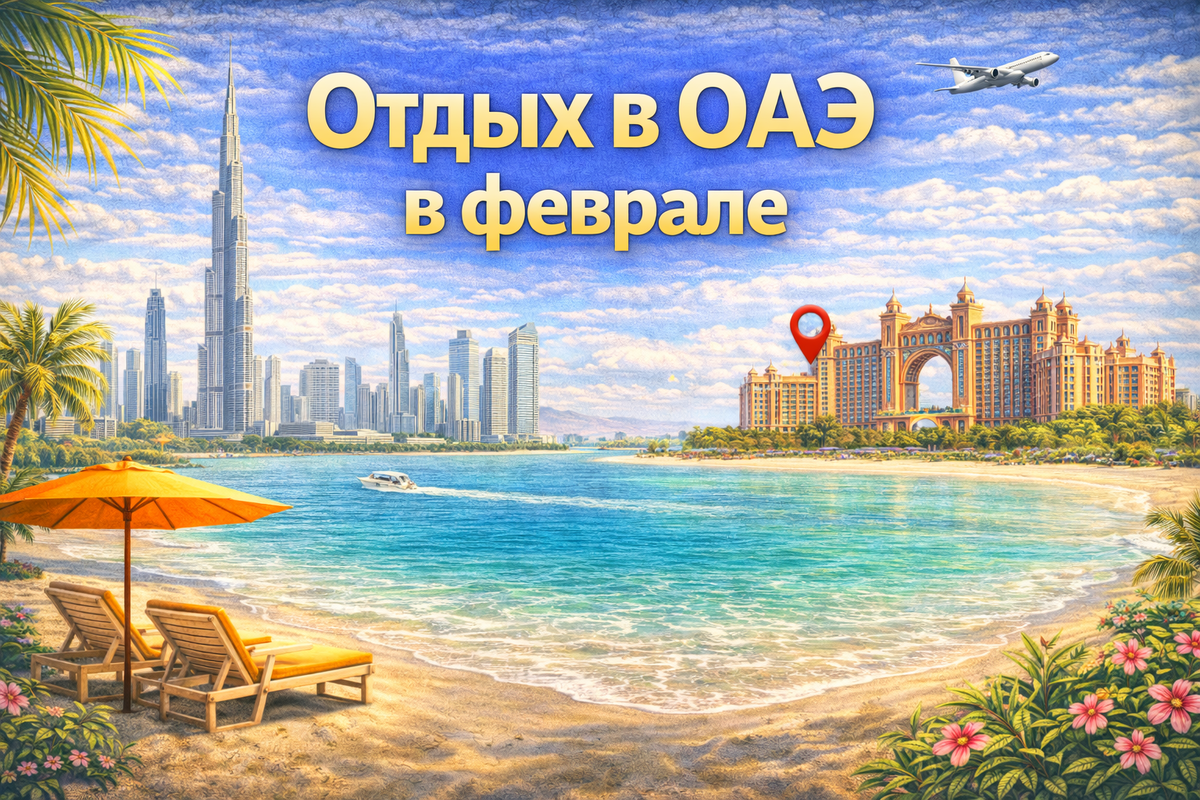 Погода в ОАЭ в феврале. В статье присутствует реклама: ООО «Тревел Технологии». ИНН 7731340252.