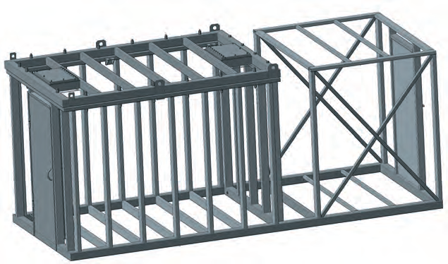 Рис. 1. Каркас взрывозащитного блок-контейнера