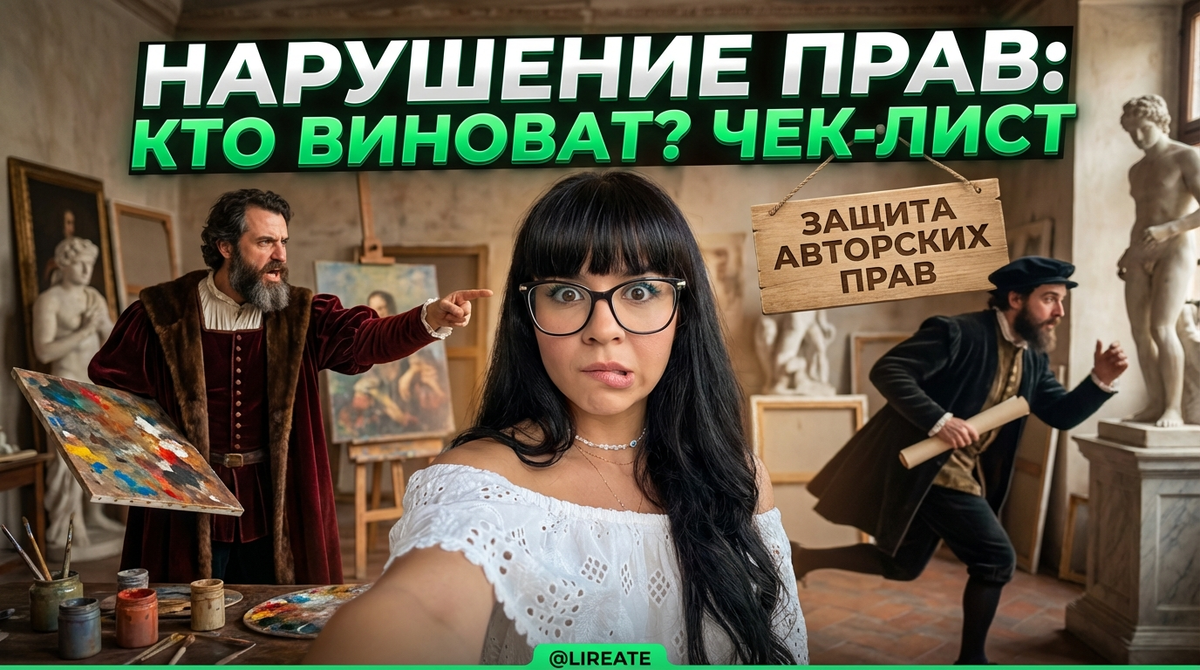    Чек-лист о том, кто отвечает за нарушение прав на интеллектуальную собственность Лирейт