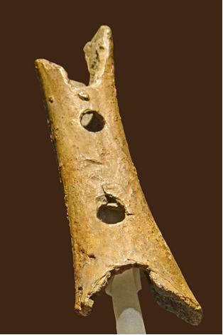 Неандертальская флейта из бедренной кости пещерного медведя.