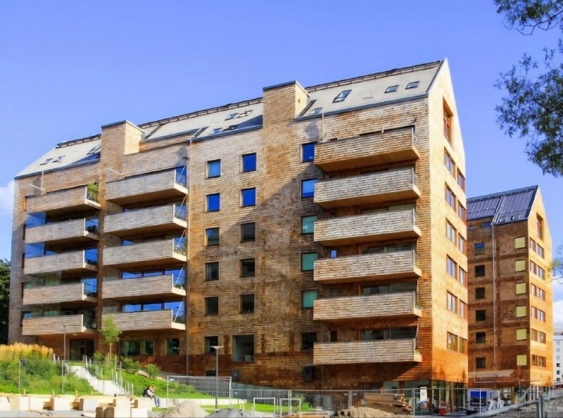 Жилой многоэтажный дом из дерева, Стокгольм