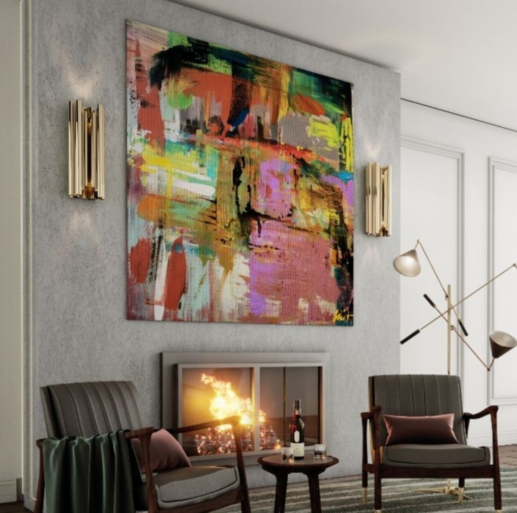 Изображение ковра, который представлен в качестве  самостоятельного художественного акцента.                                                                                                                                               