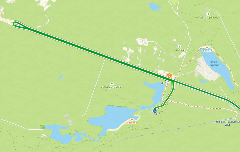 Схема проезда до лыжной базы "Динамо" на авто