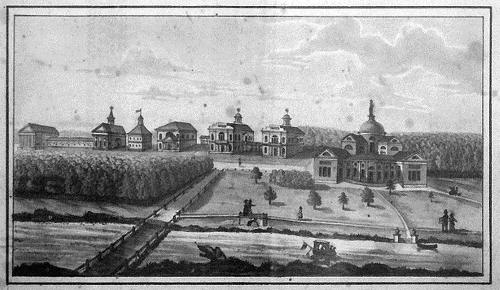 Вид на усадьбу Николая Алексеевича Дурасова, XIX век. Источник: pastvu.com