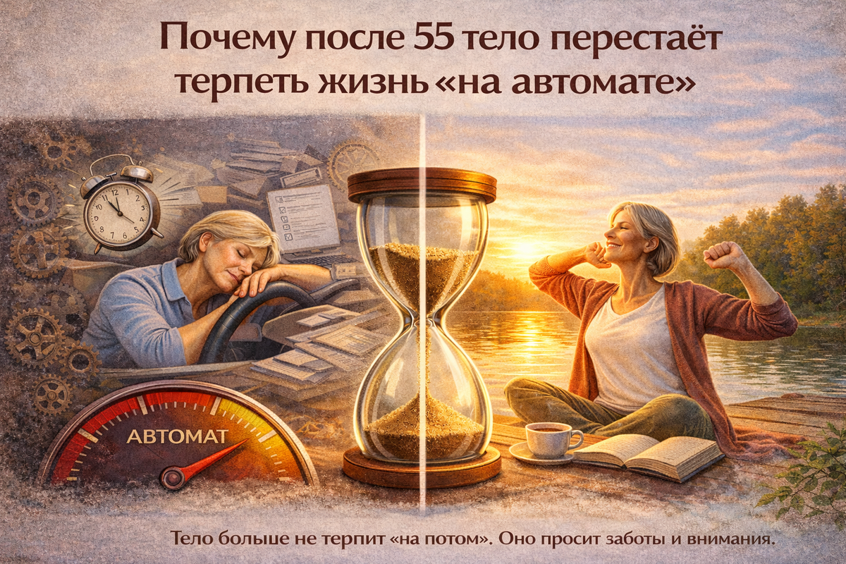 Почему после 55 тело перестаёт терпеть жизнь «на автомате»