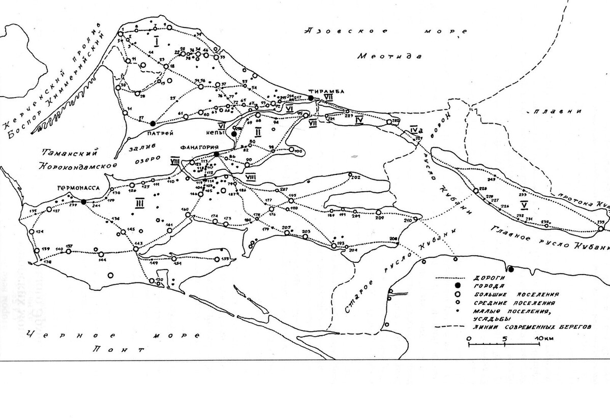 Карта Таманского полуострова в период Древней Греции. Яндекс: картинки 