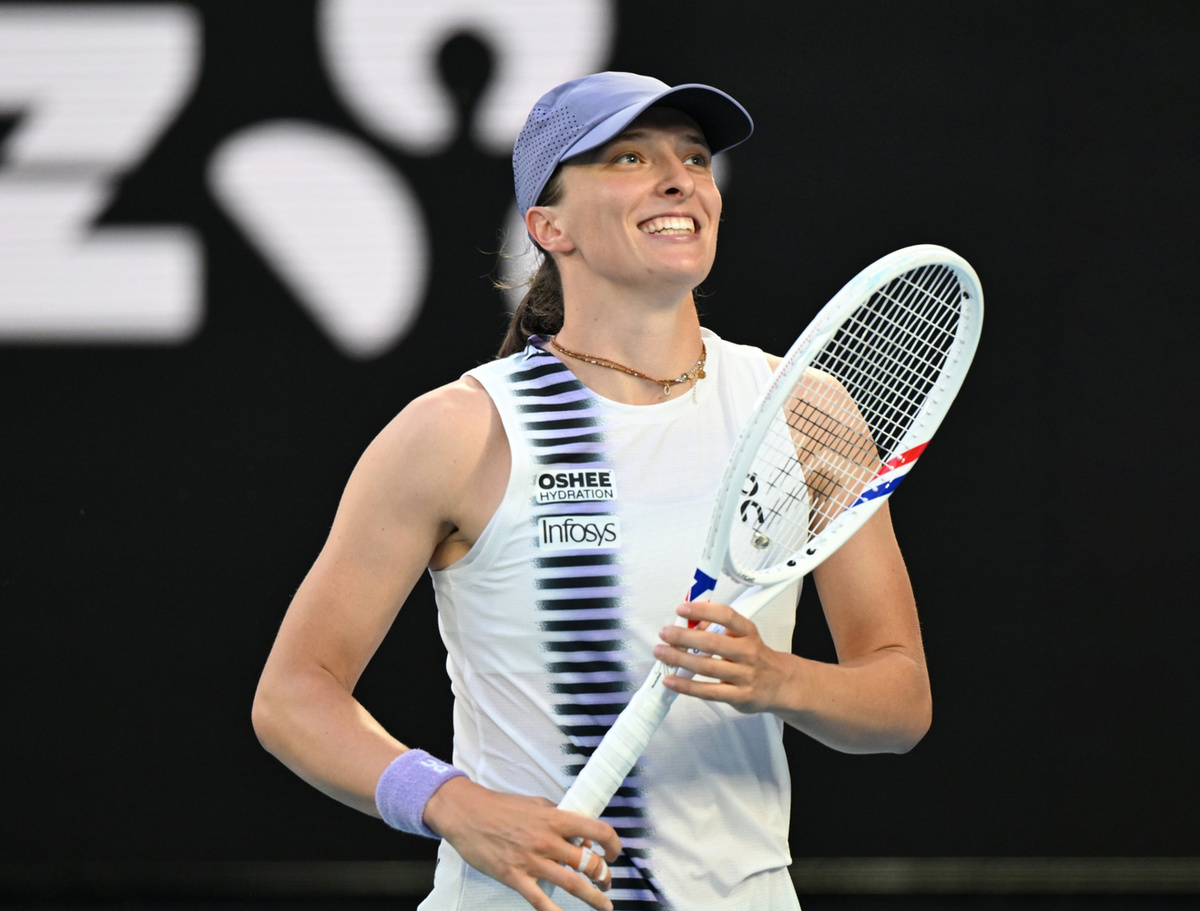     Ига Швентек. (Польша 2-я ракетка мира). фото: Global Look Press