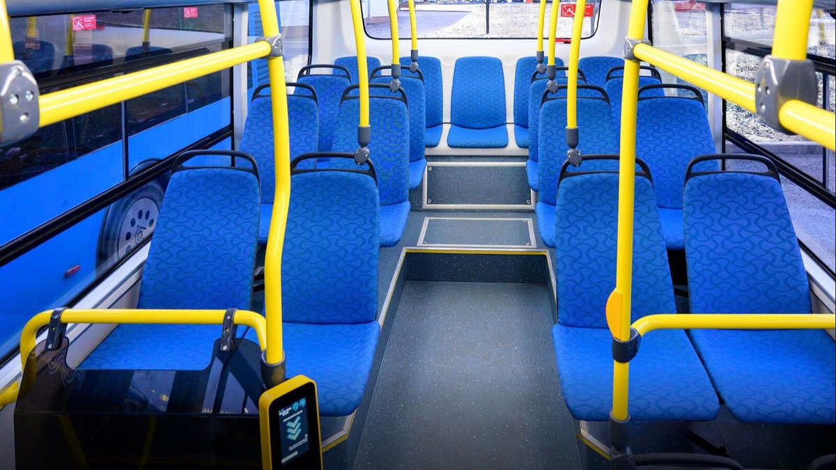    Источник: Салон автобува ПАЗ Citymax 9. Фото: пресс-служба ГУП «Мосгортранс»