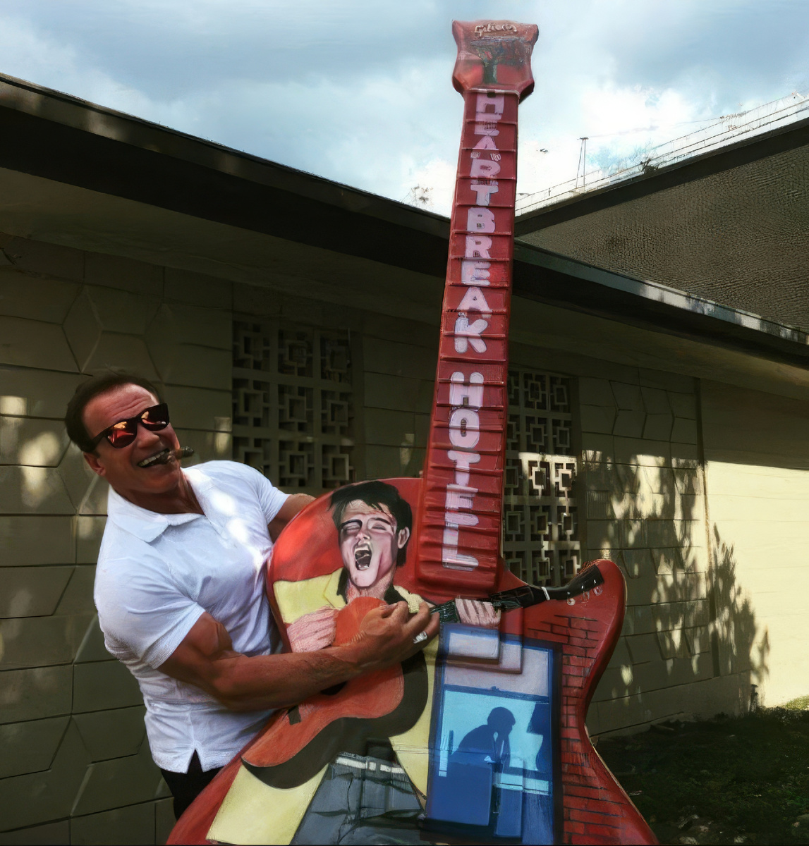 Шварц в Нэшвилле недалеко от студии RCA, где записывались Элвис Прэсли и Дэвид Боуи