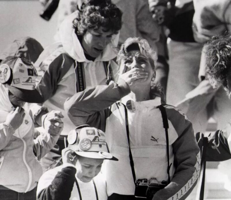 Зрители, наблюдавшие за запуском «Челленджера» STS-51L. 28.01.1986. Фото из свободных источников.