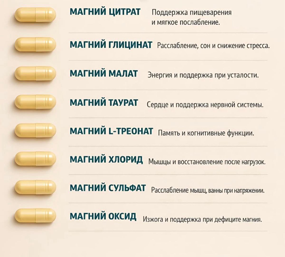 магний и его соли. формы добавок