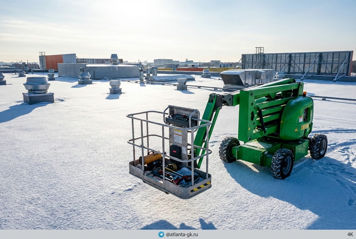    Советы по использованию коленчатого подъемника в зимних условиях Atlanta-gk