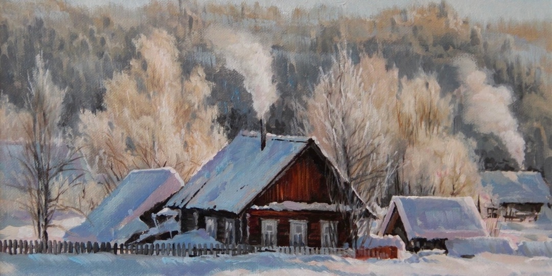 Зима в деревне: вдохновляющая живопись современных художников