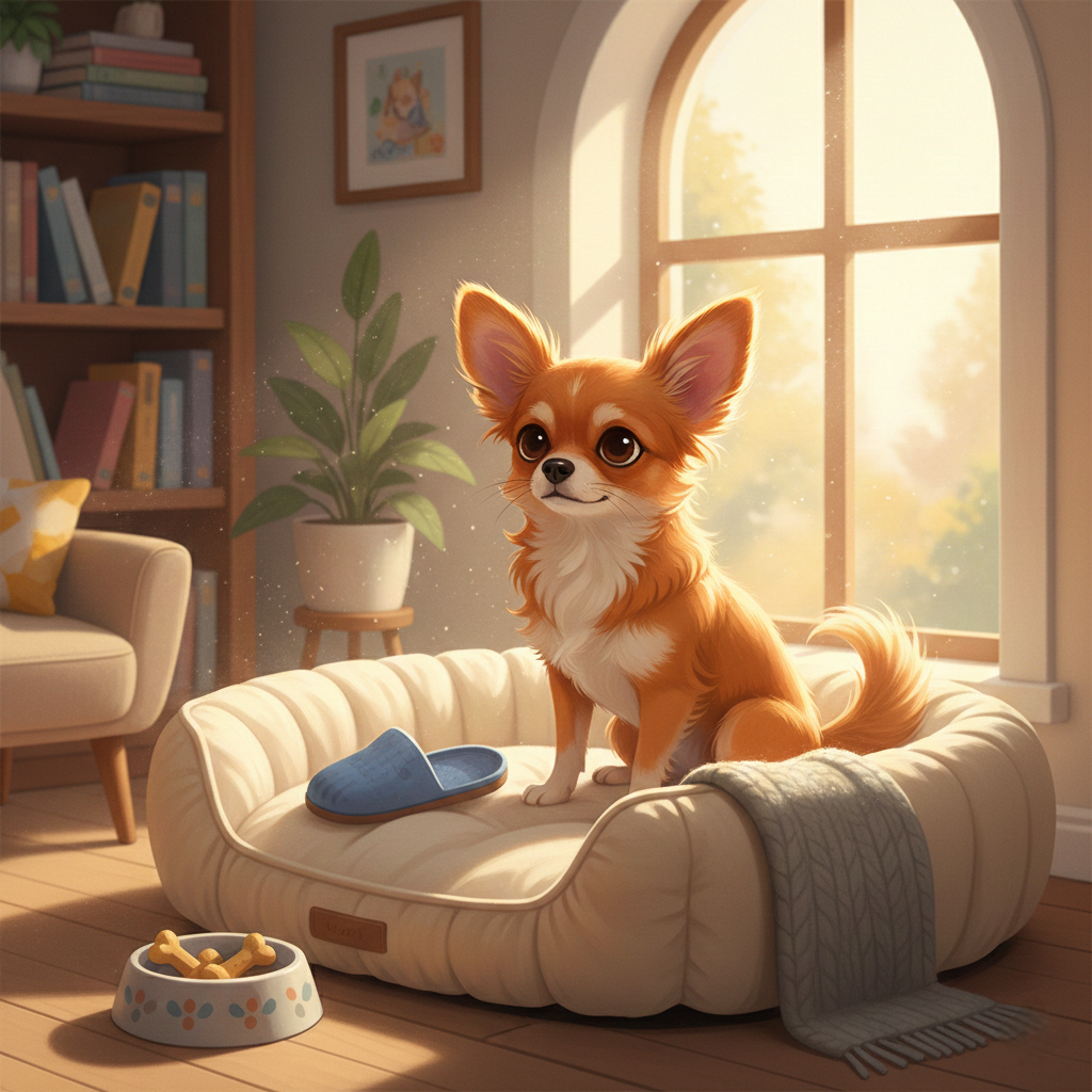 «Место!» — это не наказание. Это — личный «офис» вашей собаки, куда она сама захочет уйти от суеты. Простой план, как создать такой райский уголок, на примере философа Тихона и его тапочка-трофея.