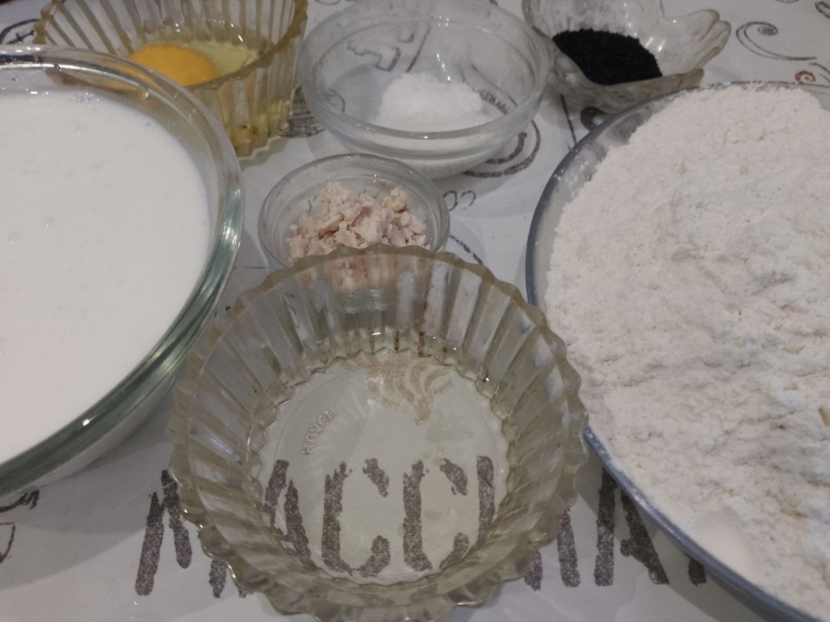 Ингредиенты для приготовления домашних батонов