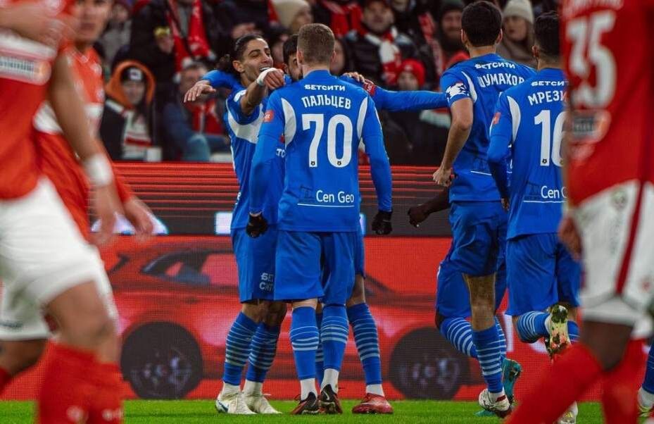    Динамо Махачкала растоптало "Спартак" в Москве. Фото: Соцсети ФК "Динамо" Мх