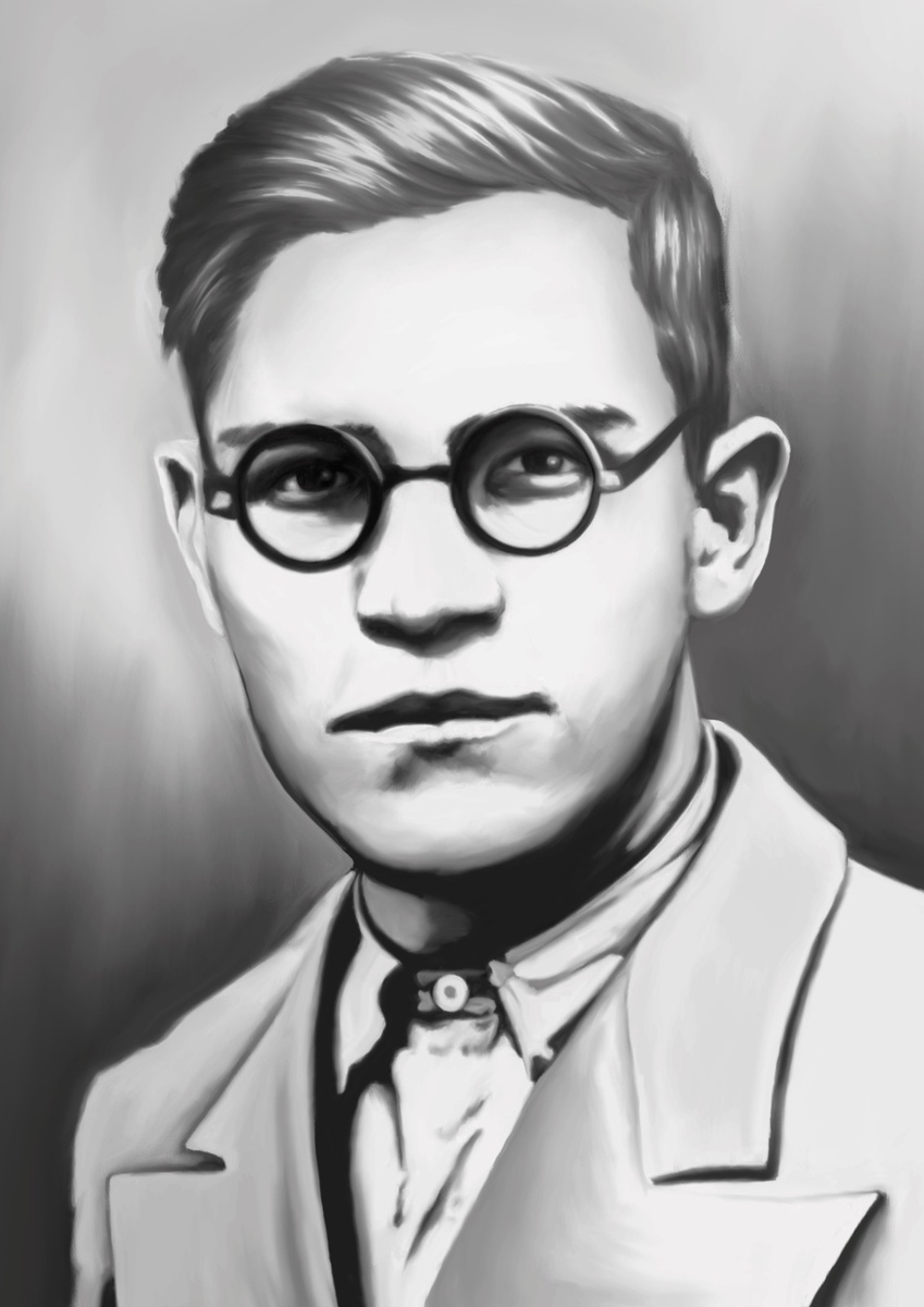 Чёрно-белое фото Павла Крылатых, восстановленное фондом "Исток" в рамках проекта "Первые в логове врага".