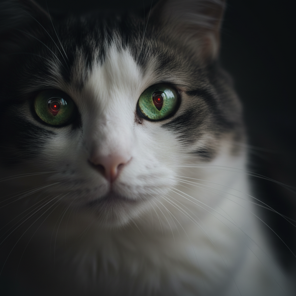 Они видят то, чего не видим мы: как инфракрасная подсветка камер превращает ночь кота в световое шоу