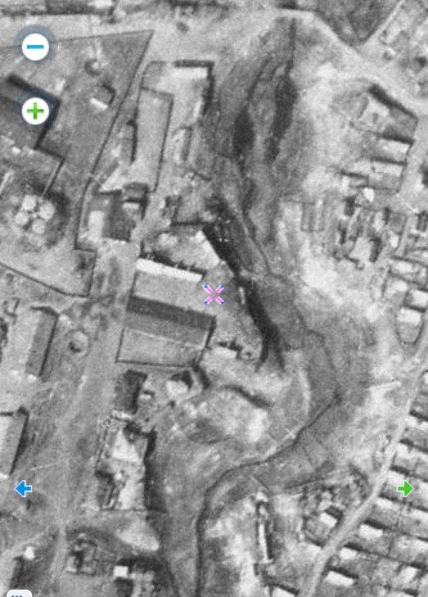 Возможное расположение "белой " бани, на месте нынешней школы 75