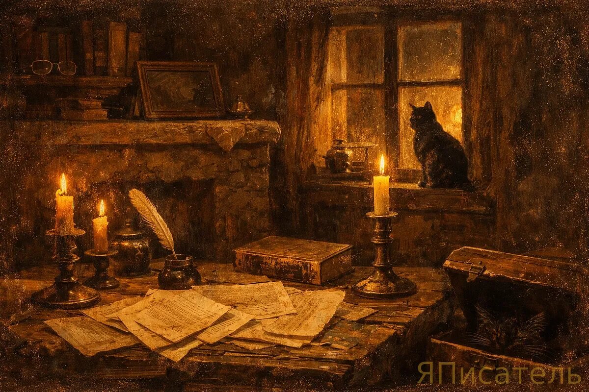 Зимний вечер в деревне