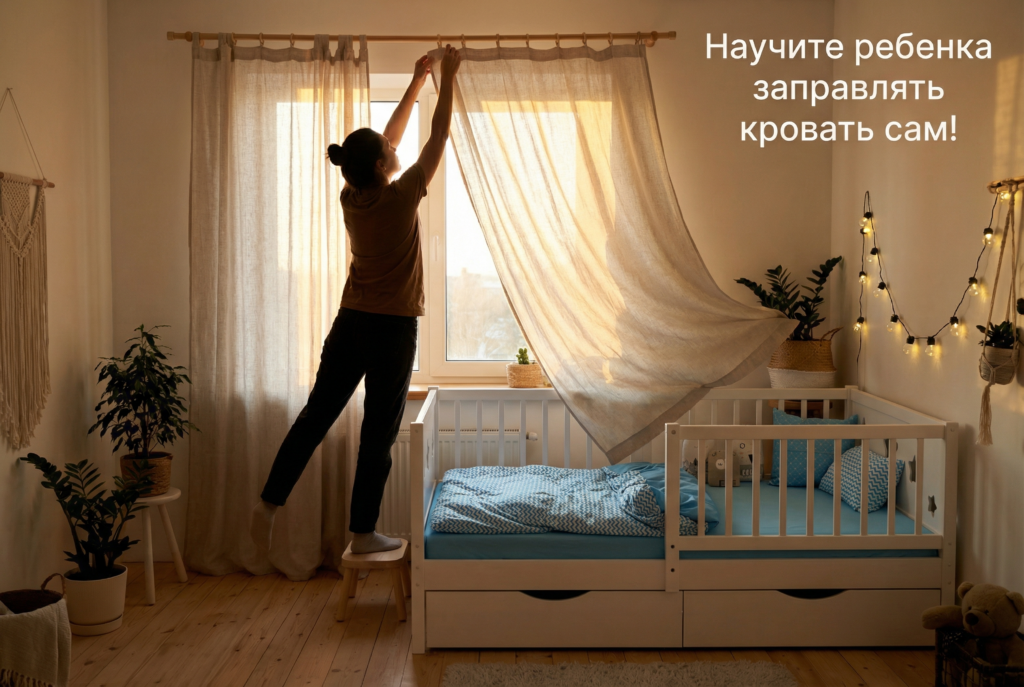   kak-priuchit-rebenka-zapravlyat-postel-bez-konfliktov ecomebel