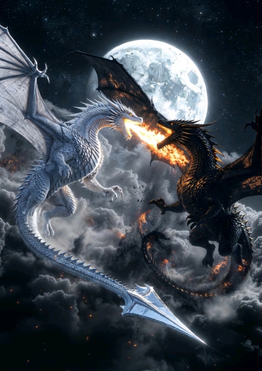 Битва драконов  из книг "Лунастры"