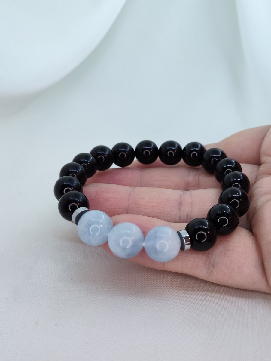 Браслет из Агата и Аквамарина от Азимут Декор.