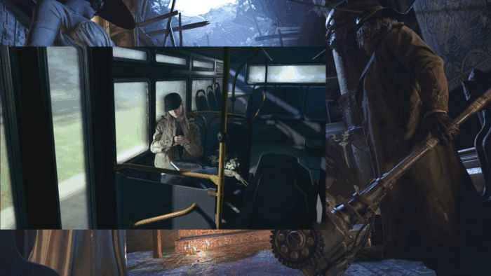 Gif картинка "Повзрослевшая Роза едет в автобусе"